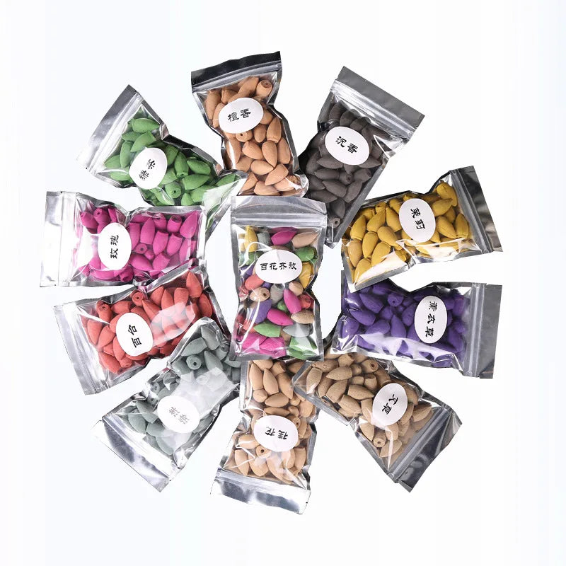 25/50/70/125PCS Backflow Smoke Weihrauchkegel Sandelholz Duftende Aromatherapie Duftendes indisches tibetisches Gewürzparfüm So