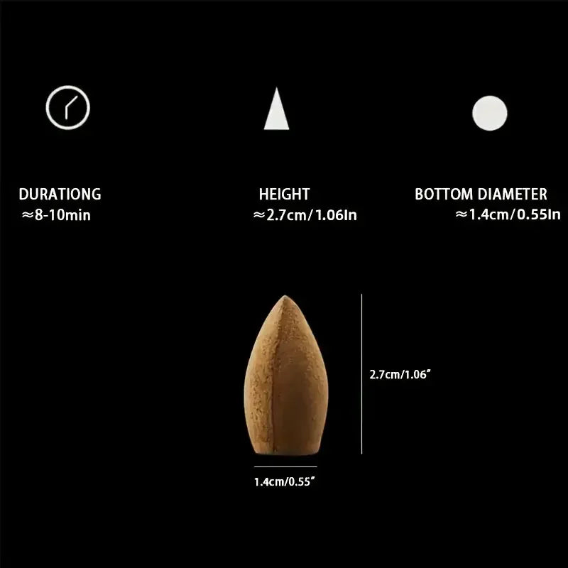 Haushalt natürlicher Reflux -Turm Weihrauch Teer Rauch Backflow Weihrauchkegel duftende Reflux Aromatherapie Kegel