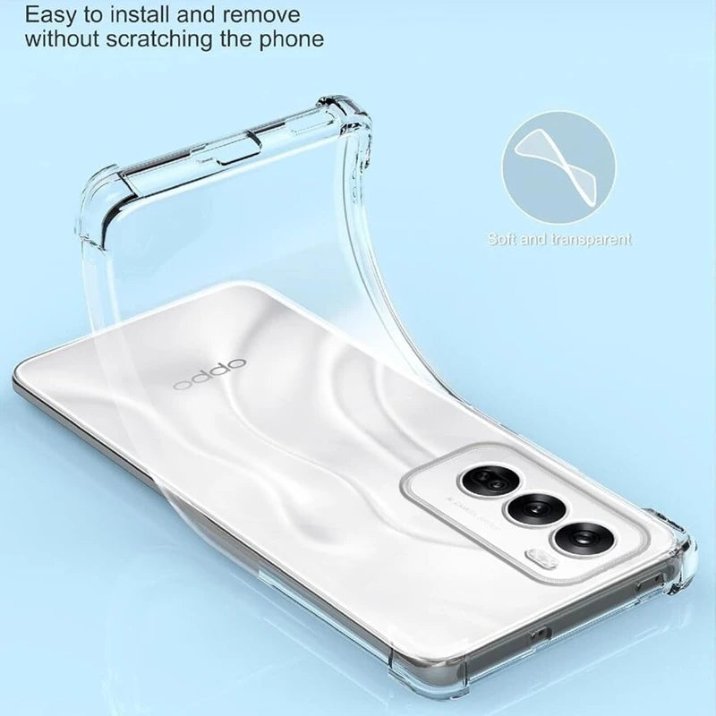 Vierer-Erockler-Schockdosendelie für Oppo Reno 12 Pro 5G Protective Cover Clear Capa Fundas Coque