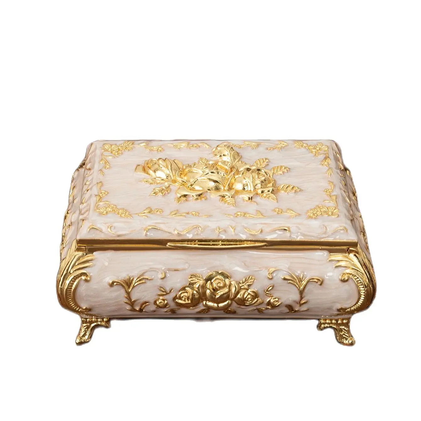 Europäische Rose Schmuckschatulle Licht Luxus kreative Schmuckschatulle Hochzeit High-End-Dekoration Valentinstag Ring Halskette Aufbewahrung box