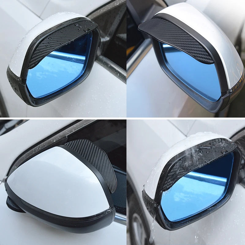 2PCS Auto Rückspiegel Regen Augenbraue Visier Carbon Faser Zubehör für Honda Civic Accord City Odyssey Spirior CRV