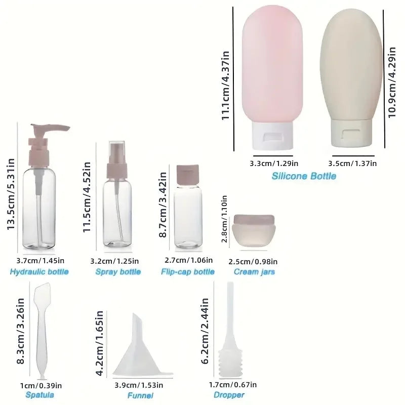Reise Flüssigkeit Behälter Tragbares Werkzeug Parfüm Flasche Set Nachfüllbare Spray Lotion Shampoo Dusche Tube Abfüllung Nachfüllung Kosmetik