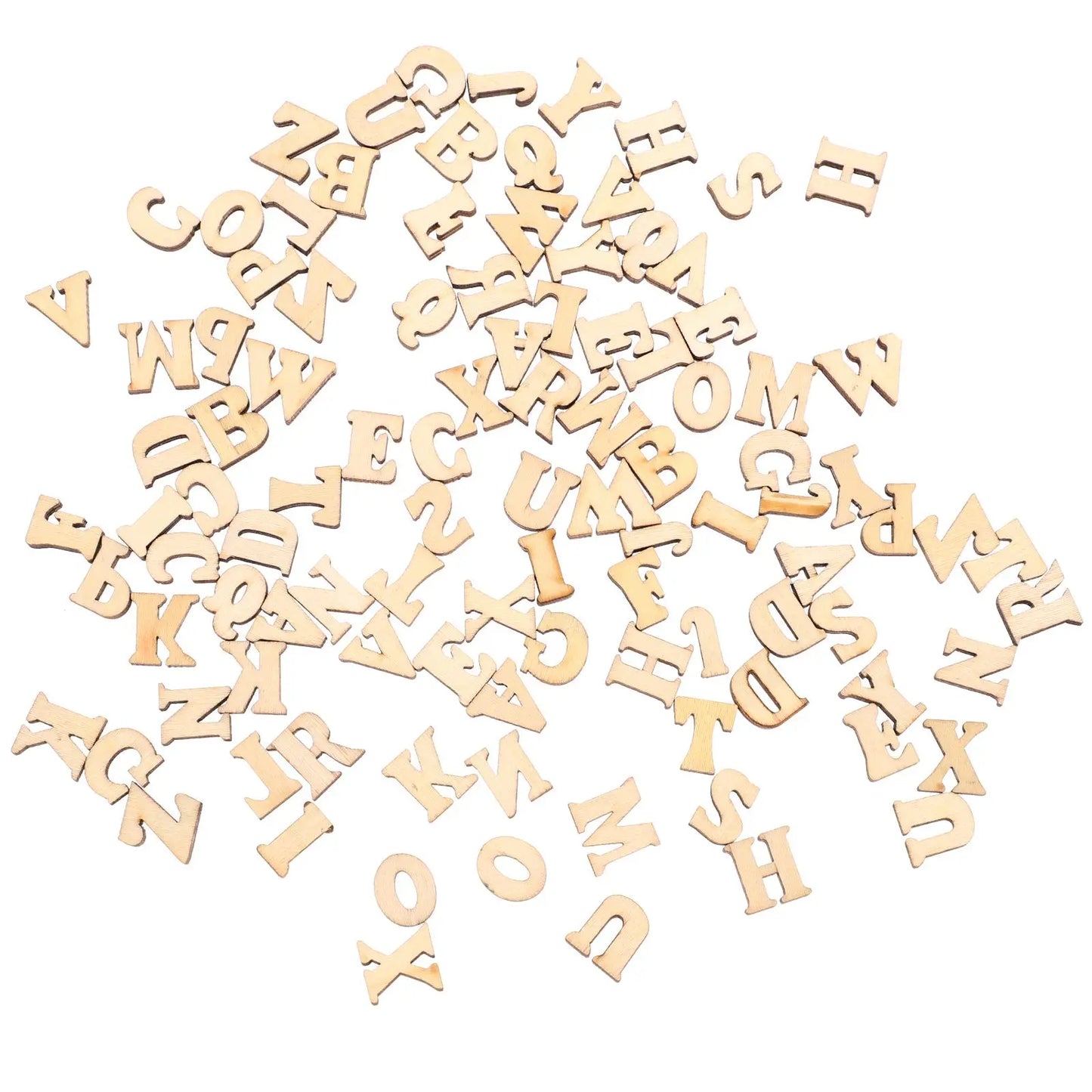 100/200pcs Holz Kinder Kinder Puzzle Alphabet Buchstaben Ausschnitte Holz Alphabet Buchstaben Holz Tisch Scatter Weihnachten Holzscheibe
