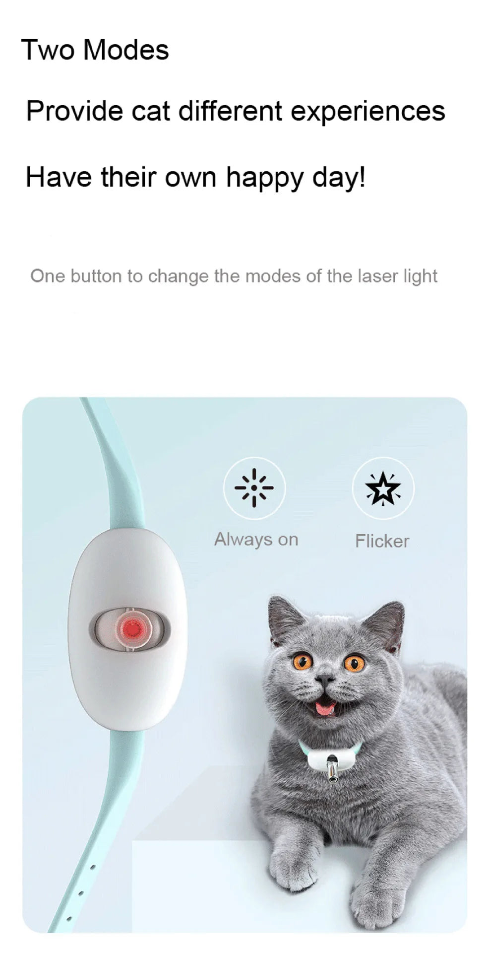 Haustier Smart Laser Katzenspielzeug Halsband Form Elektrisches Smart Amüsantes Halsband für Kätzchen Lustiges interaktives Katzenspielzeug Haustier Übungsspielzeug