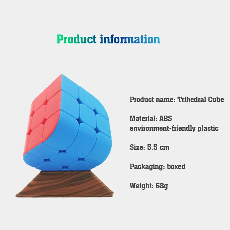3x3x3 Trihedron Magic Cube – Gebogene Oberfläche, Professionelles Speed-Puzzle, Drehbares Gehirnspielzeug, Antistress, Lernspielzeug, Geschenk für Kinder