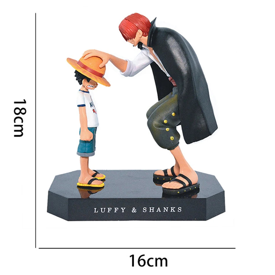 18 cm One Piece Anime Figur, Vier Kaiser Shanks, Strohhut Ruffy Actionfigur, One Piece Sabo, Ace, Sanji, Roronoa Zoro Figur