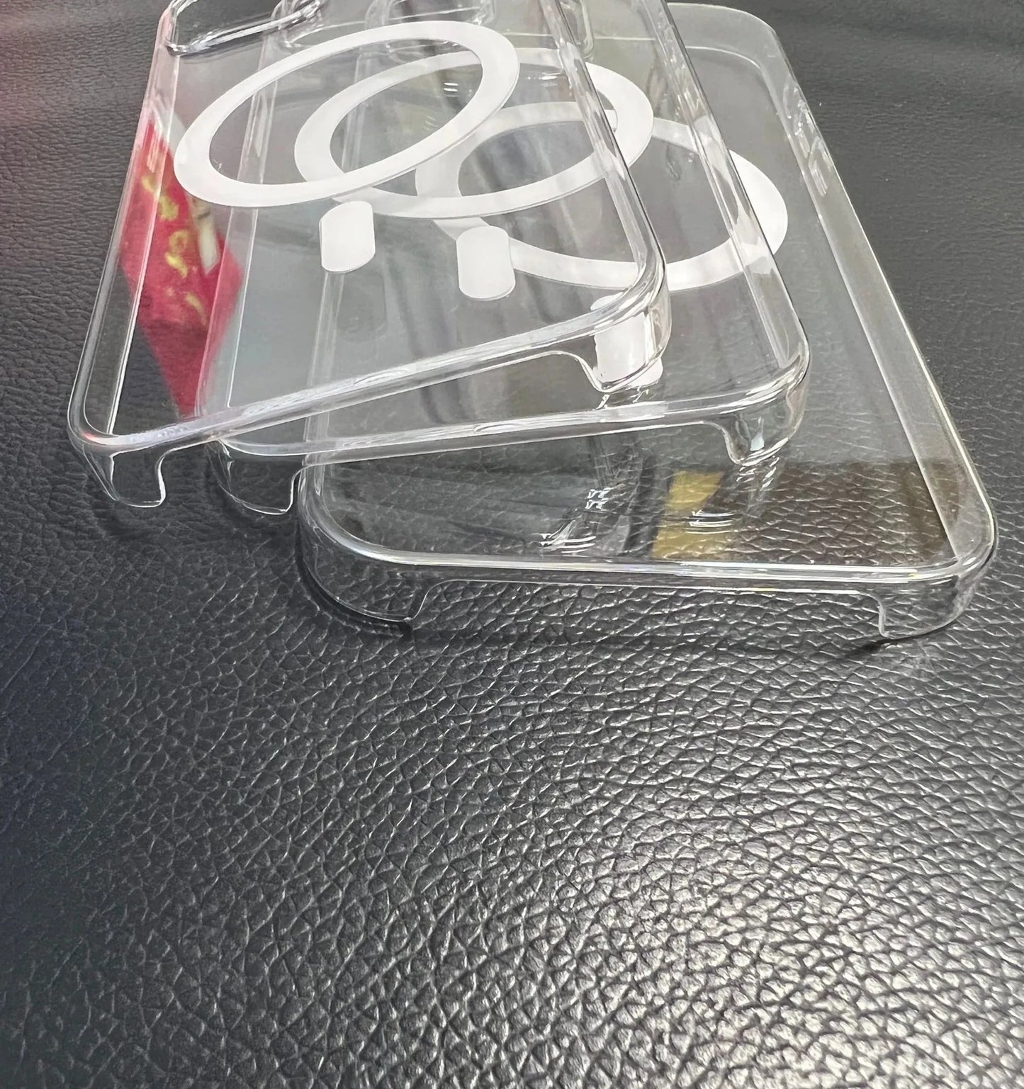 Für iPhone 14 13 12 15 Pro Max MINI PLUS Original Clear Hard PC Magnetische Animation POP-UP Für Magsafing Wireless Lade Abdeckung