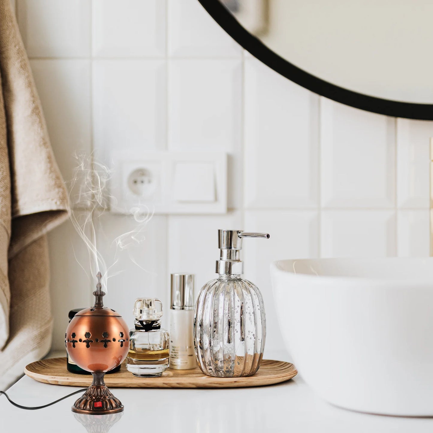 Home Electric Weihrauch Brenner Haushalts Sandelholz Herd Metall Plug-in Nahen Osten Censerhalter Dekor