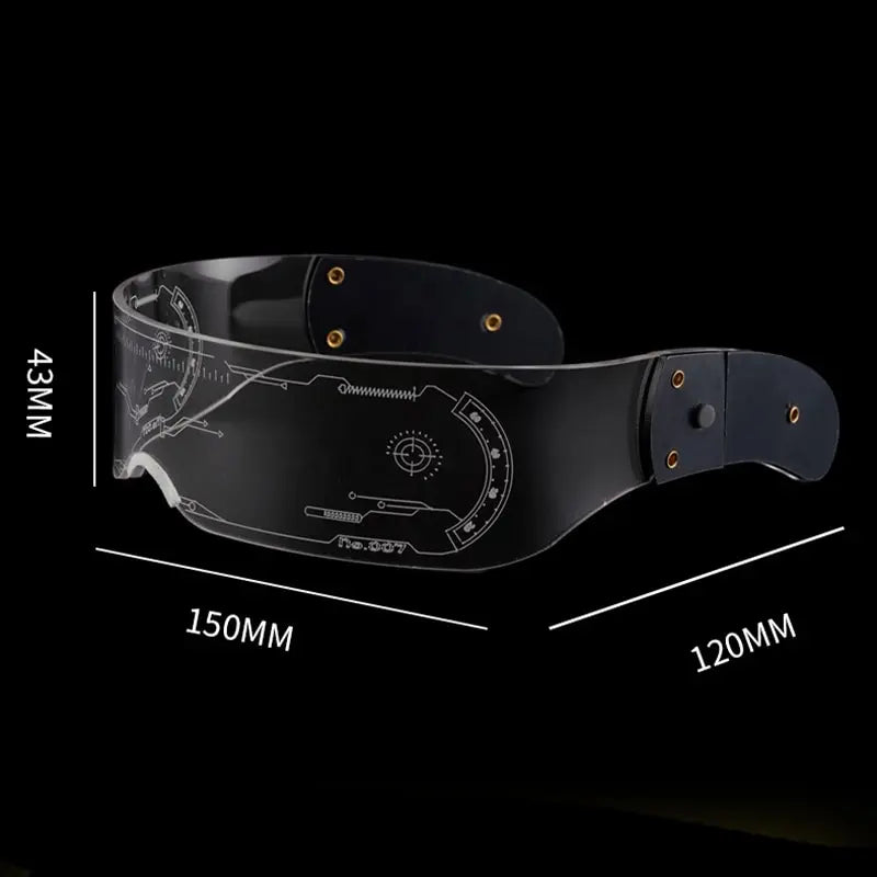 Bunte leuchtende LED-Brille: Für Musikbars, KTV, Neonpartys, Weihnachten, Halloween-Dekoration, LED-Schutzbrille, Festival-Requisiten.