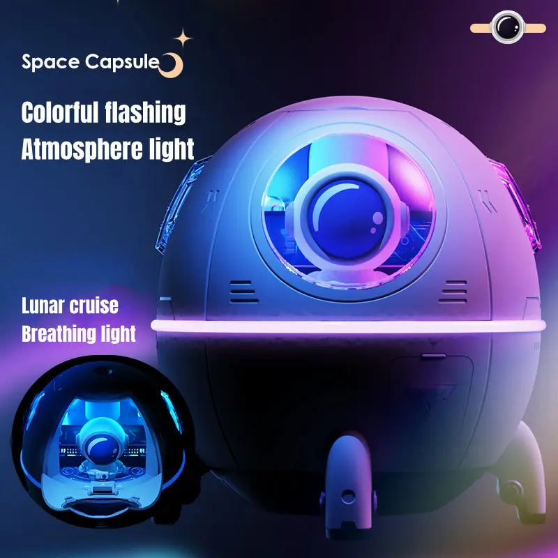 tragbarer Luftbefeuchter-Desktop-USB-Astronauten-Weltraumluftbefeuchter-Diffusor-220 ml mit buntem LED-Licht als Weihnachtsgeschenk