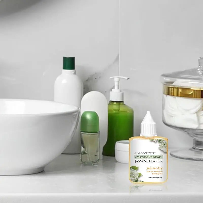 Jasmin-Diffusor natürlicher erfrischender Jasmin-Parfümluftfrischer 50 ml lang anhaltender Duft, Aromatherapie Diffusoröl