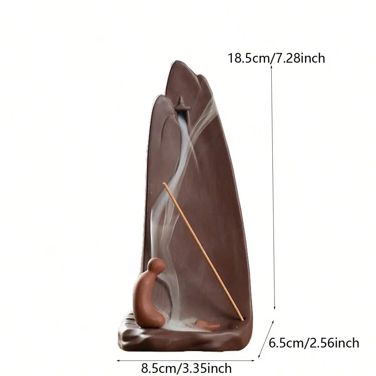 1 Stück, Zen-Meditation, Heimdekoration, hoher Berg-Wasserfall, Rückfluss-Räucherkegel, Räucherstäbchenhalter, Räuchergefäß, Teehaustier