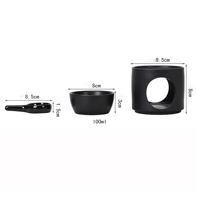 3-in-1-Ofen zum Beruhigen ätherischer Öle, 100 ml, Raumduft, Herd, Kerze, Räuchergefäß, Keramik, Schilfdiffusor, Räuchergefäß