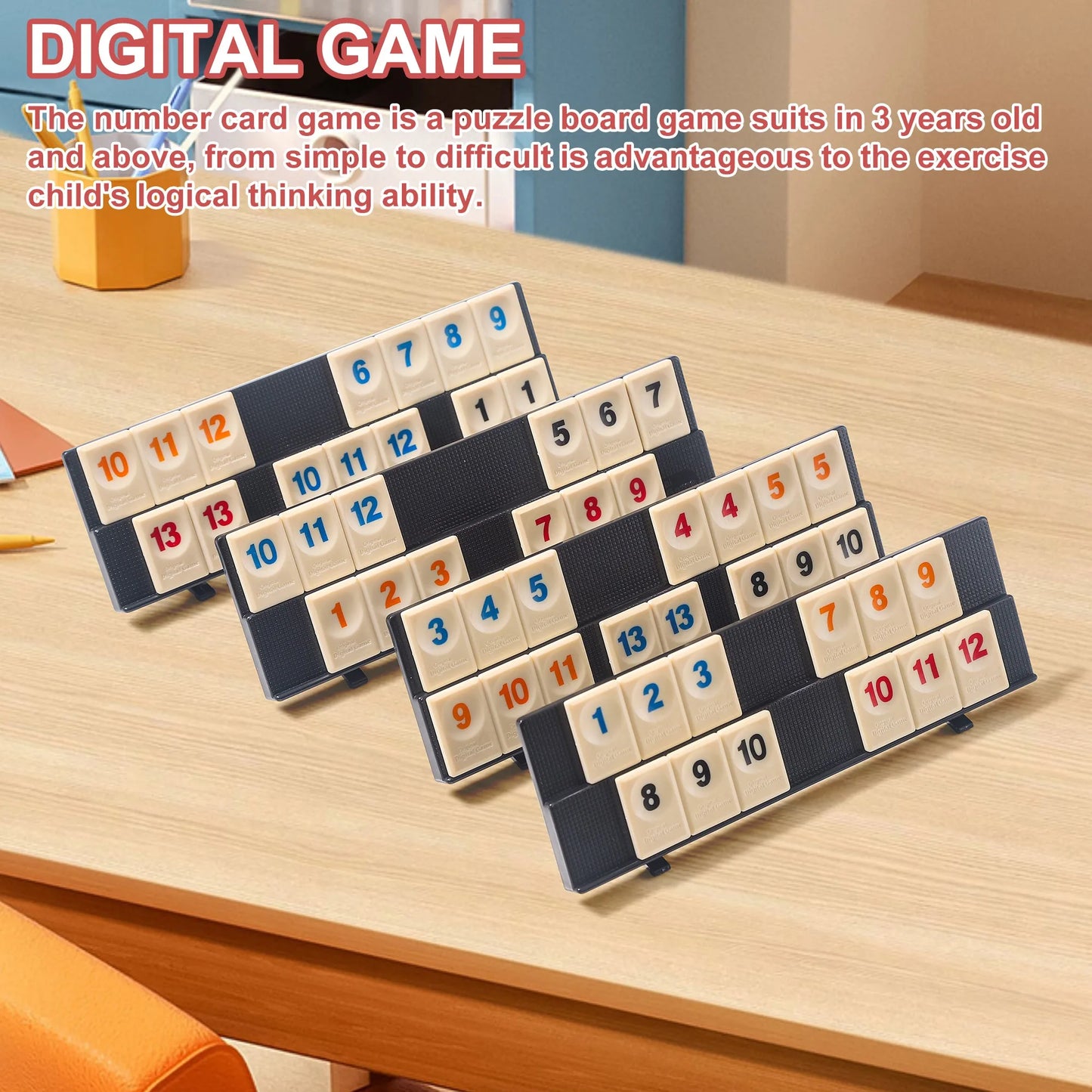 Klassische Familie Brettspiele Mini Rommé Fliese mit Regalen Spaß Mathe Puzzle Spiel Set Reiseversion in Geschenktüte