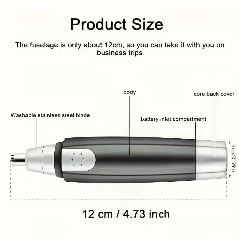 1PC elektrischer Nasenhaarschneider, Ohr-Gesichts-Augenbrauen-Haarreinigungstrimmer, Haarentfernung für Männer im Haushalt, Nasen- und Gesichtspflegeset-Werkzeug