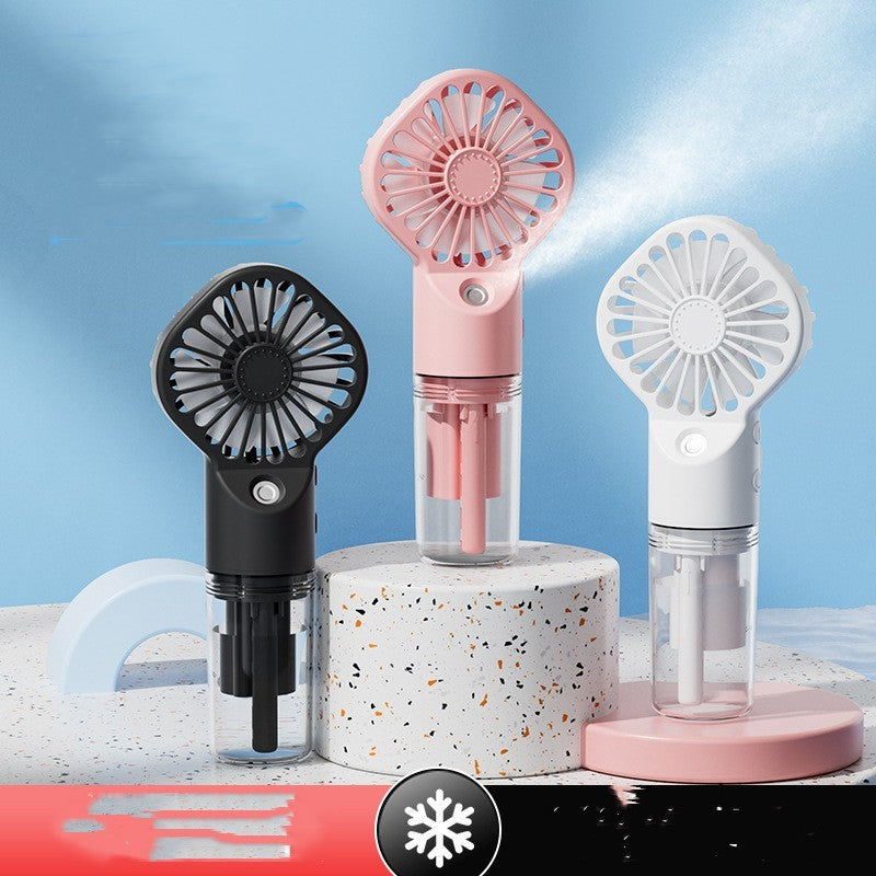 Hand-Spray-Ventilator tragbarer Mini-Aufladung Befeuchtung kleiner Hand ventilator