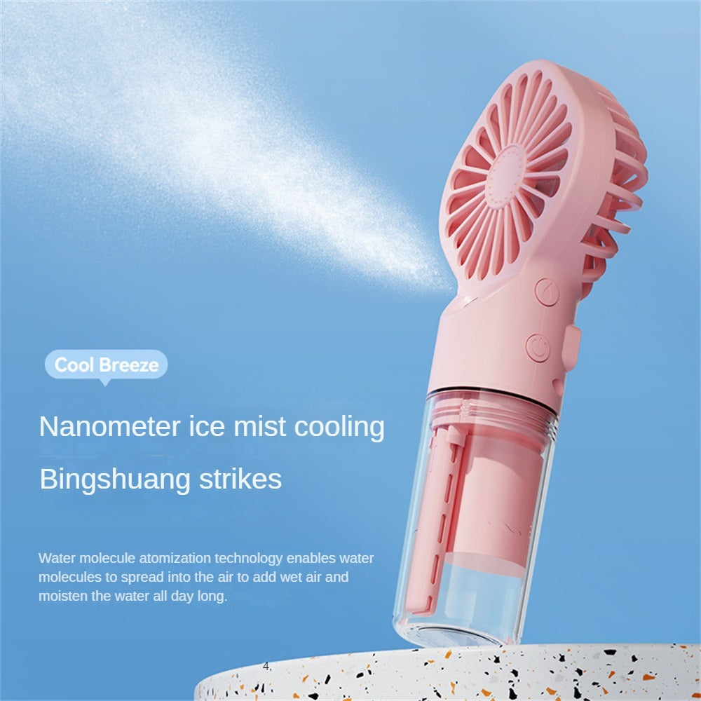 Hand-Spray-Ventilator tragbarer Mini-Aufladung Befeuchtung kleiner Hand ventilator