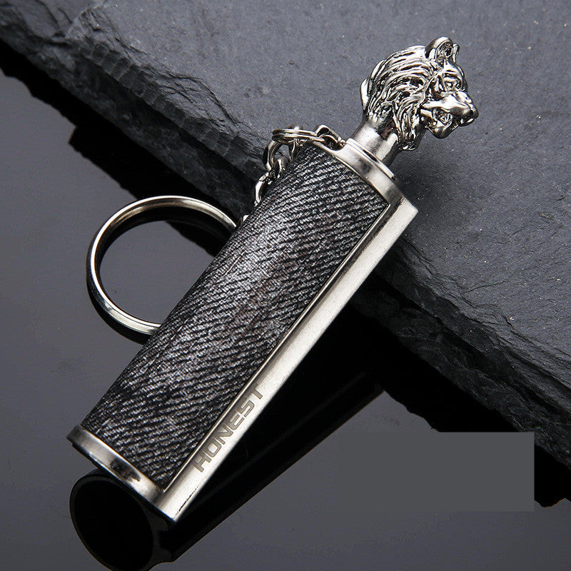 Creative-Metal-Keychain-Lighter-Wild-Fire-Ten-Tausend-Male-Use-Kerosin-Feuerzeuge-Geschenke-für-Männer