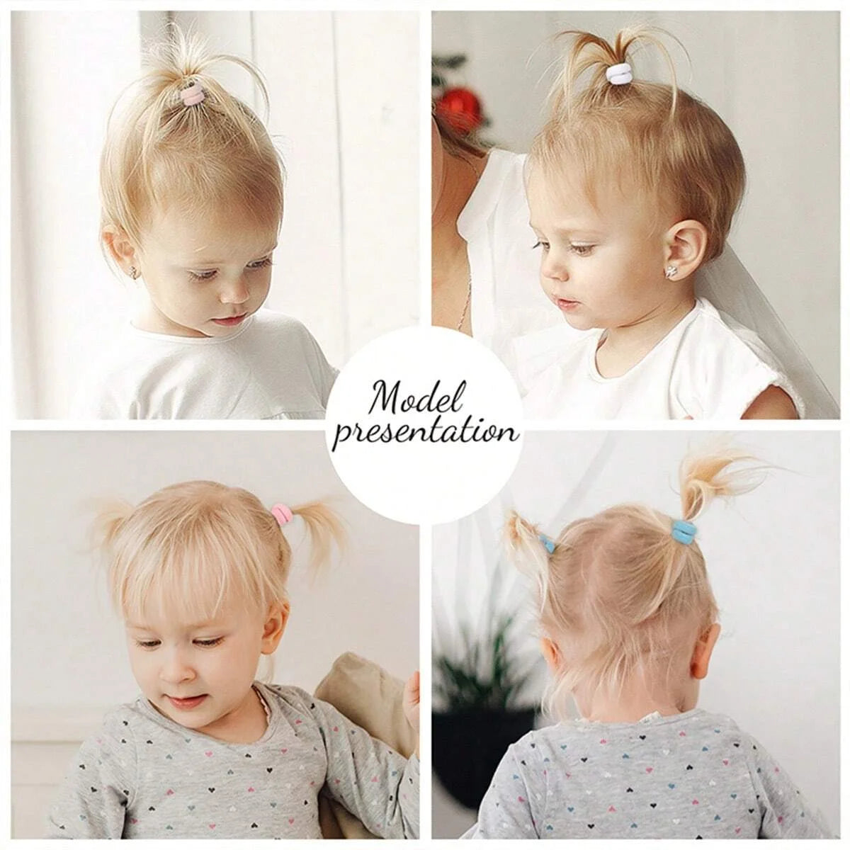 500/200/100 Stück Bunte Nylon-Elastische Haargummis für Mädchen – Pferdeschwanzhalter, Scrunchies, Gummibänder, Mode-Haaraccessoires für Kinder