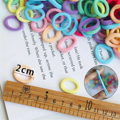 500/200/100 Stück Bunte Nylon-Elastische Haargummis für Mädchen – Pferdeschwanzhalter, Scrunchies, Gummibänder, Mode-Haaraccessoires für Kinder