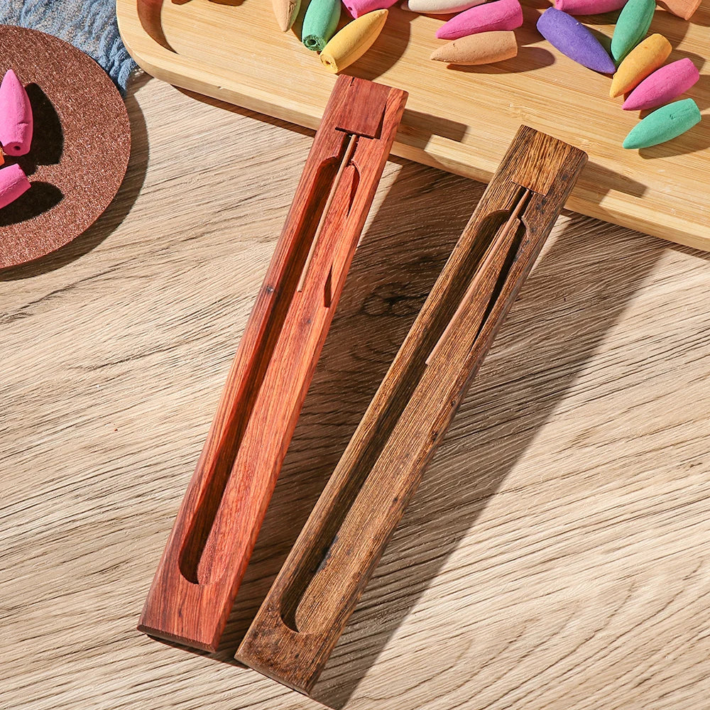 Retro Natur Plain Holz/Bambus Stäbchen Teller Räucherstäbchen Halter Elegant duftende Linie Ware Brenner Asche Fänger Basis Heimdekoration