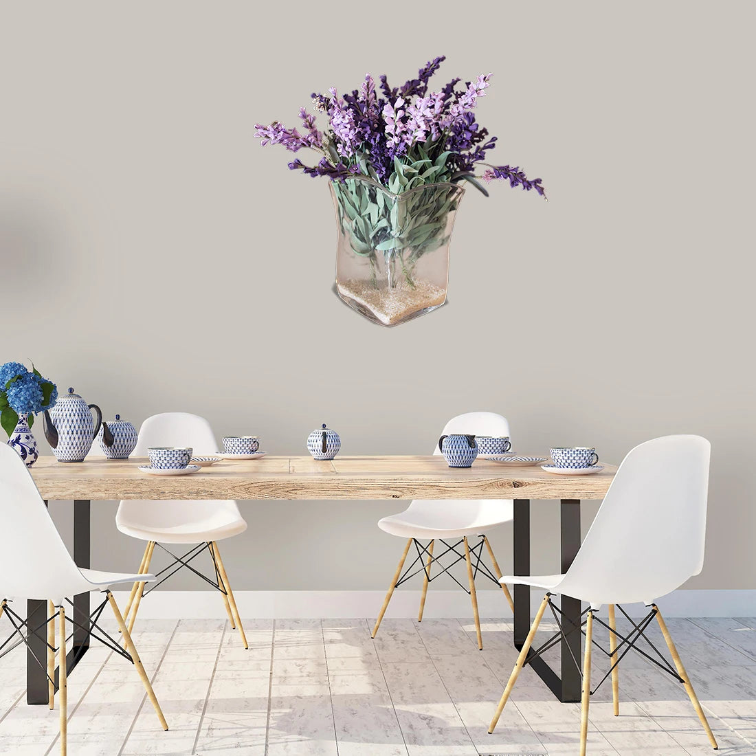 Drei Ratels QCF100 Gemächlicher pastoraler Stil Blumenstrauß Familie Dekoration Wandaufkleber