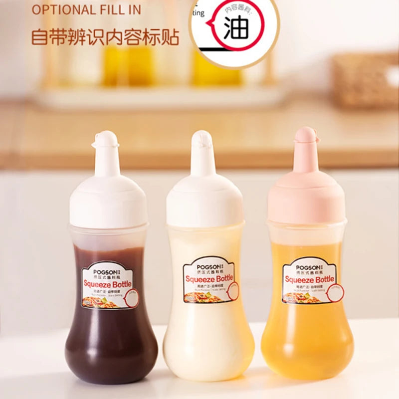Neue Küche Kunststoff Squeeze Flasche Gewürz Spender für Sauce Essig Öl Ketchup Sauce Öl Spender Küche Gadget