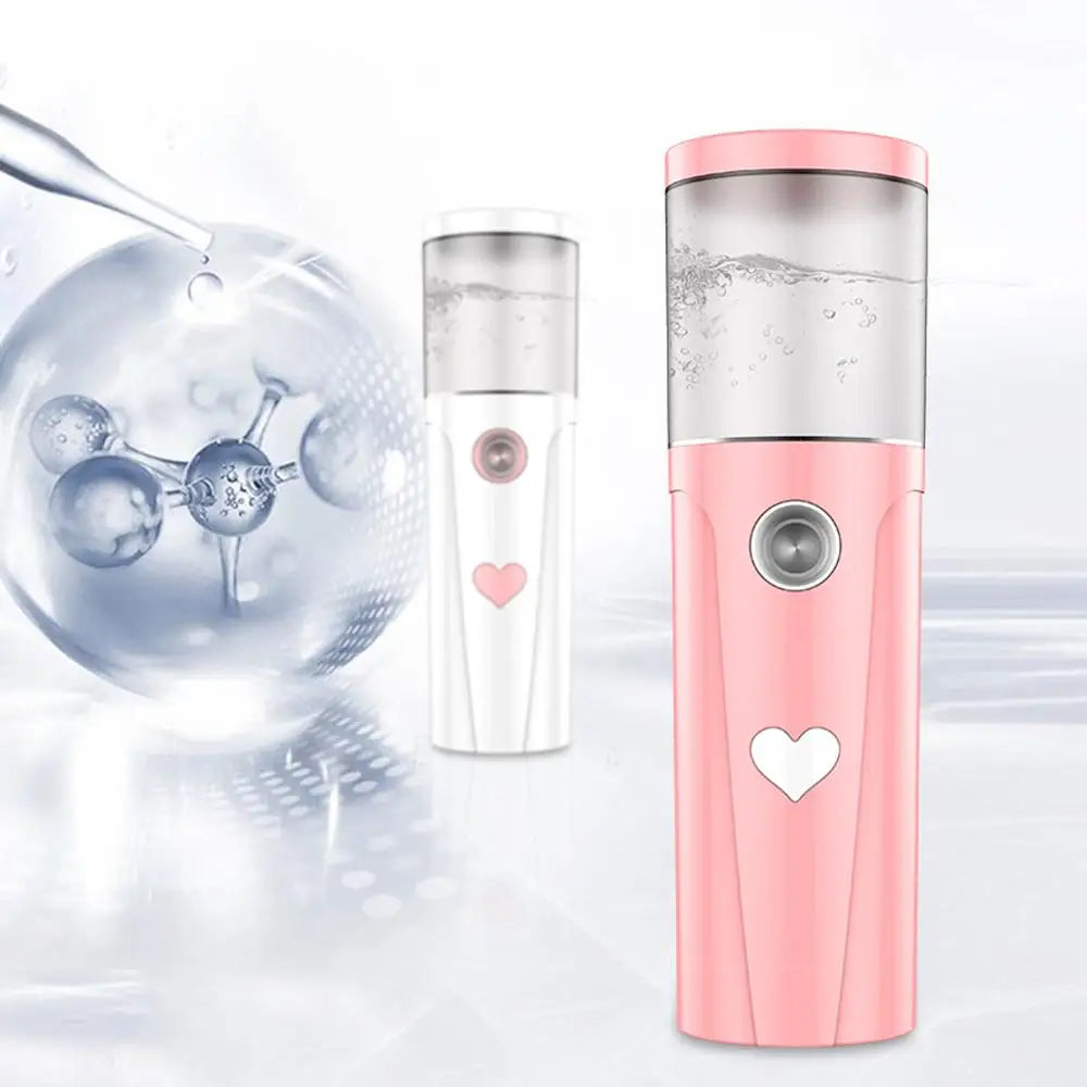 30-ml-Nano-Nebelsprühgerät, Gesichtskühlung, Gesichtssprühgerät, USB-aufladbarer, tragbarer Luftbefeuchter, feuchtigkeitsspendendes Hautpflege-Werkzeug für Frauen
