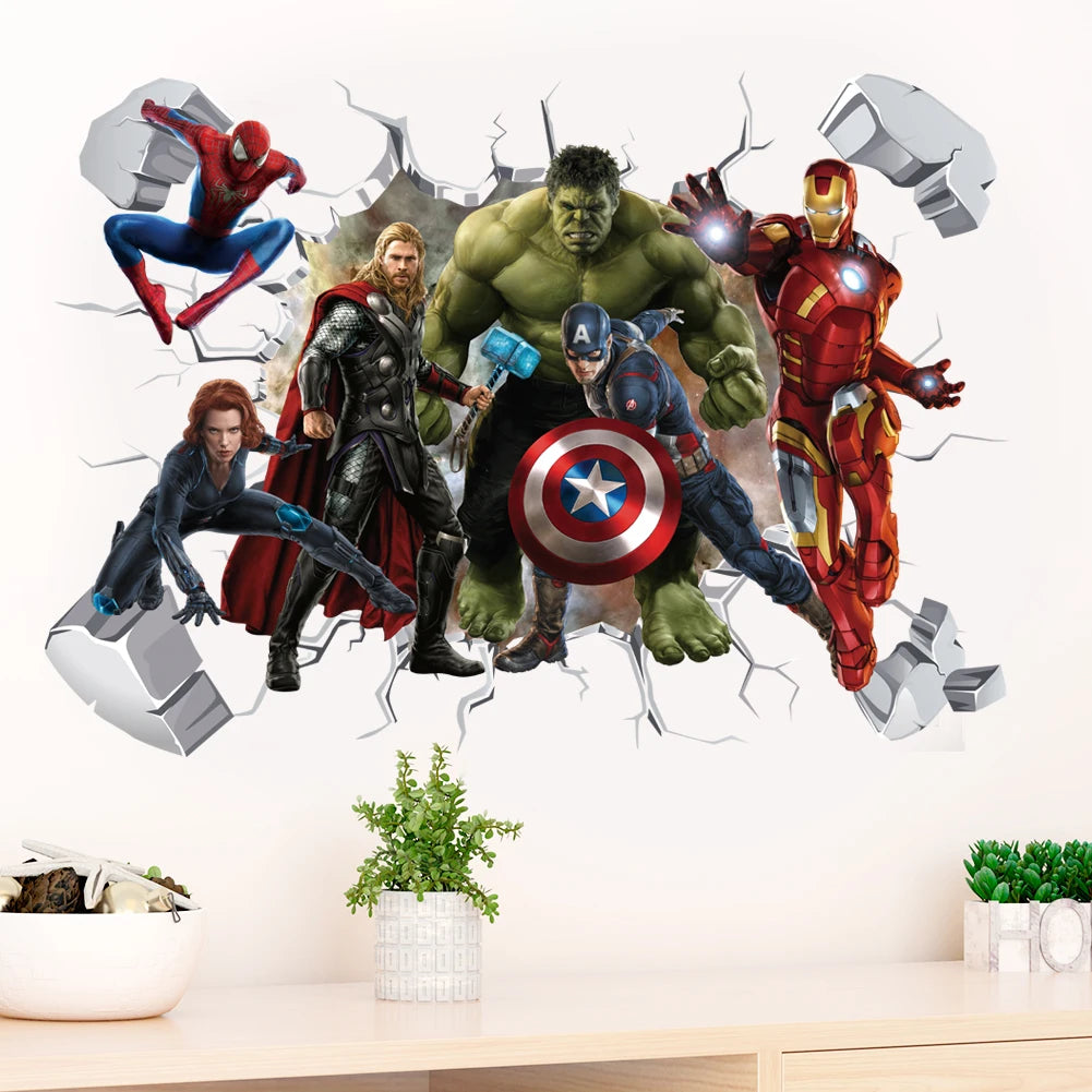 3d-avengers-captain-america-cartoon-wandsticker-fur-kinderzimmer-superhelden-dekorationen-pvc-wohnkultur-wandgemalde-kunstposter