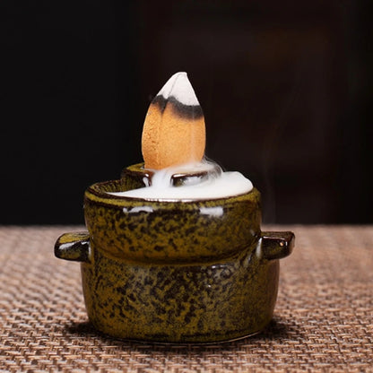 Wasserfall Weihrauch Brenner Keramik Backflow Weihrauchhalter Brunnen Backflow Weihrauchkegel für Home Office Decor Housewarming Geschenk