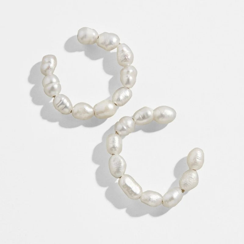 1 Stück Ear Cuff nicht gepiercter Ohrring für Frauen Perle Ohrclip auf Ohrring Set Knorpel Hoop Ear Cuff