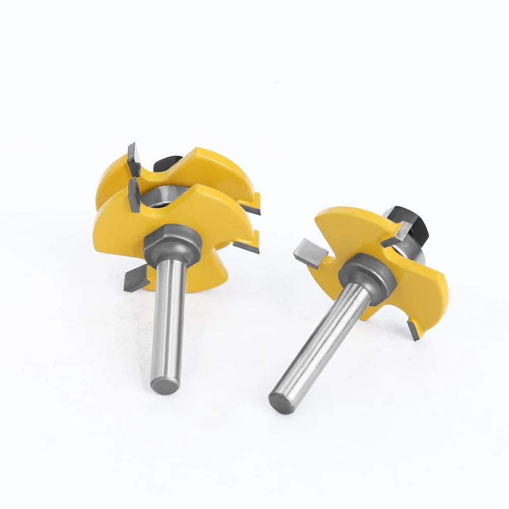 LAVIE 2 Stück 8mm Schaft Nut & Feder Verbindung Montage Fräser T-Nut-Fräser für Holzbearbeitung Schneidwerkzeuge MC02002