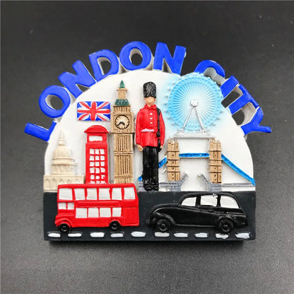 Harz magnetisch kreativ 3d Welt Tourismus Souvenirs Kühlschrankmagnete Kühlschrank Souvenirs aus London England Sammlung Geschenke