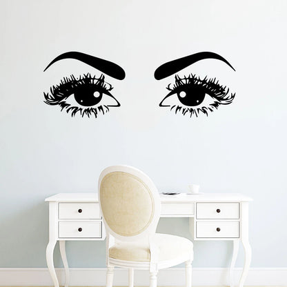21 Stil Schönheitssalon Wimpernkunst Vinyl Wandaufkleber Dekor für Salon Dekor Mädchen Zimmer Dekoration Aufkleber Wandbild Wandtattoo