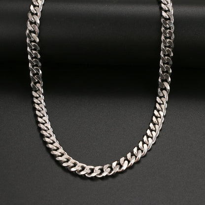 Grundlegende Punk-Edelstahl-Halskette für Männer und Frauen, kubanische Gliederkette, minimalistische Halsband-Halsketten, heißer Schmuck, Gothic-Geschenke