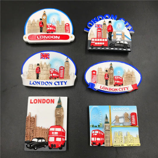 Harz magnetisch kreativ 3d Welt Tourismus Souvenirs Kühlschrankmagnete Kühlschrank Souvenirs aus London England Sammlung Geschenke