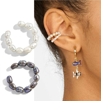 1 Stück Ear Cuff nicht gepiercter Ohrring für Frauen Perle Ohrclip auf Ohrring Set Knorpel Hoop Ear Cuff