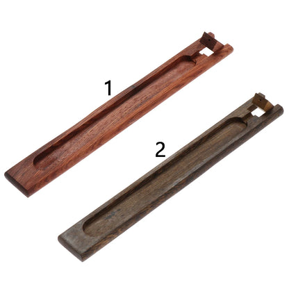 Retro Natur Plain Holz/Bambus Stäbchen Teller Räucherstäbchen Halter Elegant duftende Linie Ware Brenner Asche Fänger Basis Heimdekoration