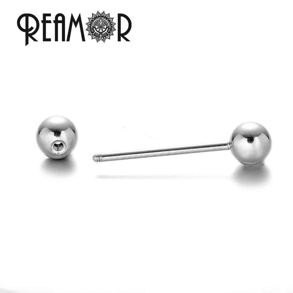 REAMOR Gothic U-förmige Creolen – Edelstahl-Ohrringe für Damen und Herren, X-Symbol, Clip-On, trendiges Schmuckgeschenk (1 Set)