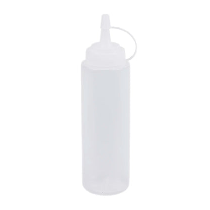 Kunststoff-Quetschflaschenspender, 227 ml, Aufbewahrungsflasche für Sauce, Honig, Sahne, Öl, Kuchen, Sushi, Deko-Werkzeuge, Marmelade, Gewürze, Tomatenhalter, Glas
