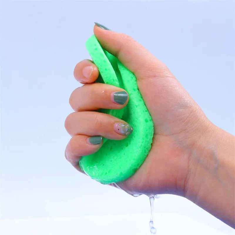 5 STÜCKE 7CM Gesichtsschwamm Runde Make-up Entferner Werkzeug Natürliches Holz Zellstoff Zellulose Kompresse Kosmetische Puff Gesichtswaschschwamm Handtuch