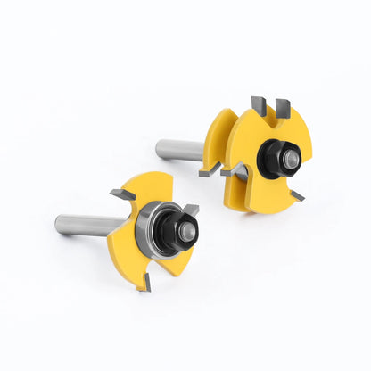 LAVIE 2 Stück 8mm Schaft Nut & Feder Verbindung Montage Fräser T-Nut-Fräser für Holzbearbeitung Schneidwerkzeuge MC02002