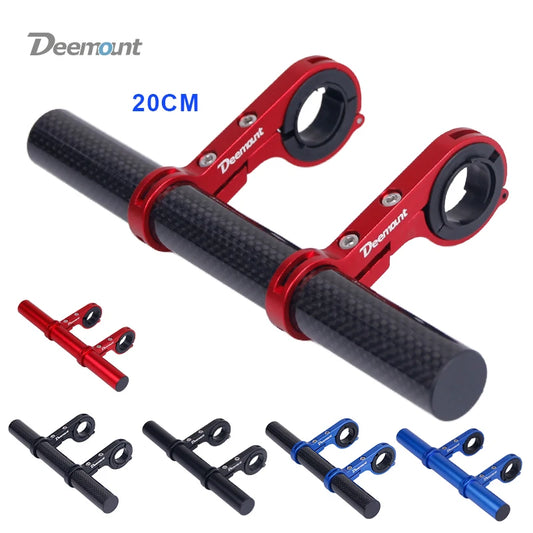 Deemount 20CM Fahrrad Lenker Erweiterte Halterung Scheinwerfer Halterung Bar Computer Halter Lampe Legierung Carbon Faser Unterstützung Extender