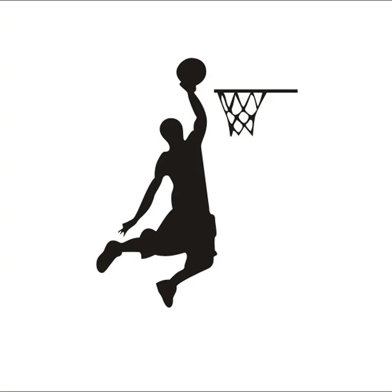Cartoon Basketball Spieler Dunk Wand Aufkleber für Zuhause dekorative Vinyl Wohnzimmer Wanddekoration Aufkleber Switch Aufkleber