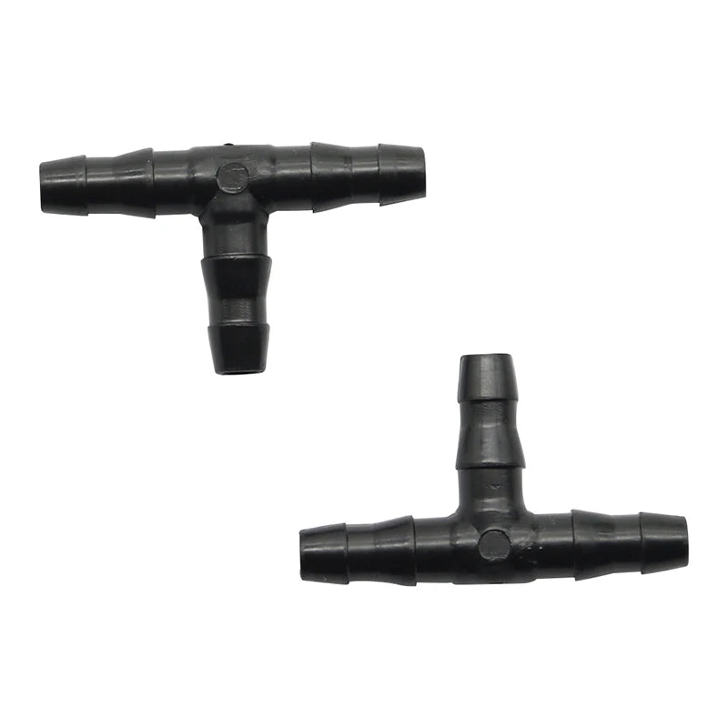 50 Stück Sprinklerbewässerung 1/4 Zoll T-Stück mit Widerhaken, Wasserschlauchanschlüsse, Rohrschlauchanschluss, Verbindungsstück, Tropfsystem für 4 mm/7 mm Schlauch