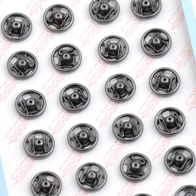 Großhandel 288 Sätze/Los kleines Metall Messing 6 mm zum Aufnähen von Druckknopfverschlüssen, Bolzen, silbernes Nickel, Gun Metal, schwarz, freies Schiff