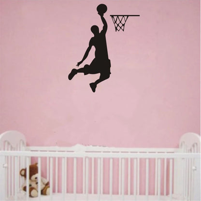 Cartoon Basketball Spieler Dunk Wand Aufkleber für Zuhause dekorative Vinyl Wohnzimmer Wanddekoration Aufkleber Switch Aufkleber