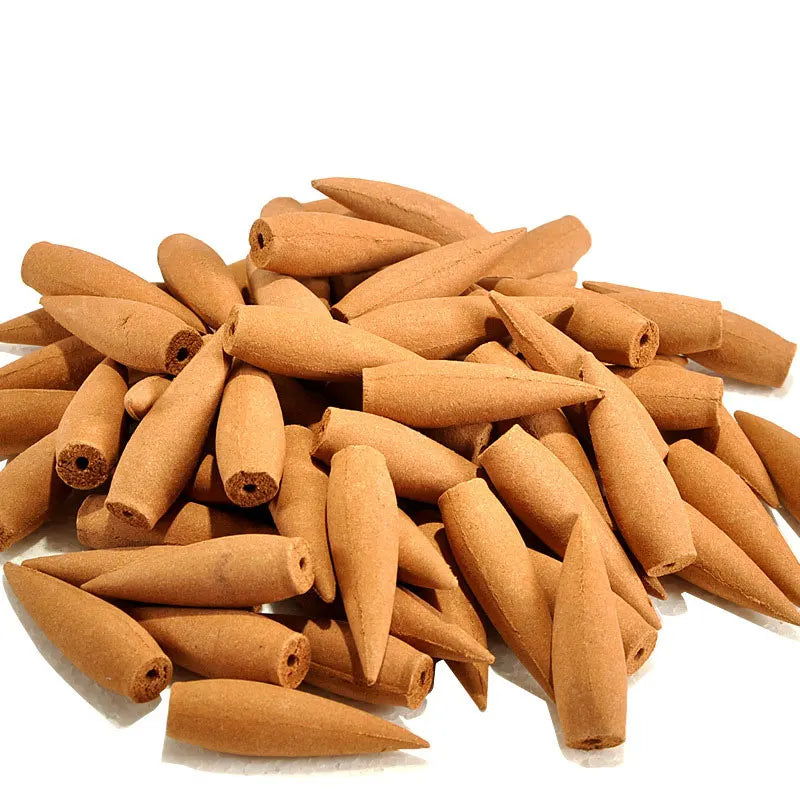 Übergroßer 30 Minuten Rauchrückfluss Turm Räucherkegel 22 Stück Geschenk Hardcover Sandelholz Räucherstäbchen mit Halter Keramikbrenner