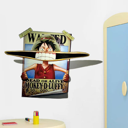 Piratenkönig Wandaufkleber Schlafzimmer selbstklebende dekorative Tapete Animation Kinderzimmer dekorative Aufkleber zerbrochene Wand