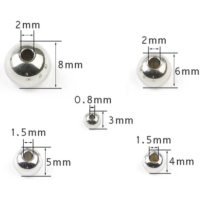 JHNBY Edelstahl Spacer Perlen Kugel 3/4/5/6/8 MM Metall Runde Lose Perlen für Schmuck Armband Herstellung DIY Zubehör Erkenntnisse
